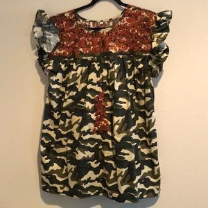 Spirit Dress Camo Tunic with Embroidery- Size XL